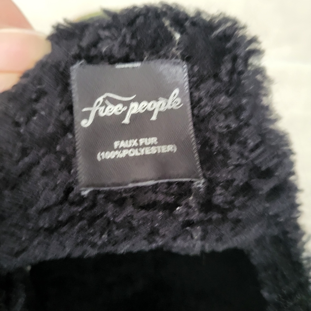 Free People Women Size 9 Butterfly Effect Green Mule Slip On Faux Fur 39 - Picture 6 of 8